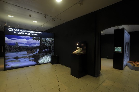 Vista parcial de l'expo sobre el Camp dels Ninots a Molins de Rei