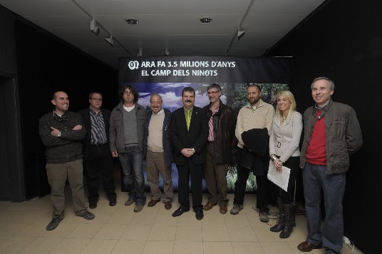 Els organitzadors de l'exposici&oacute; del Camp dels Ninots a Molins de Rei